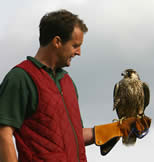 Chris with Peregrine Falcon